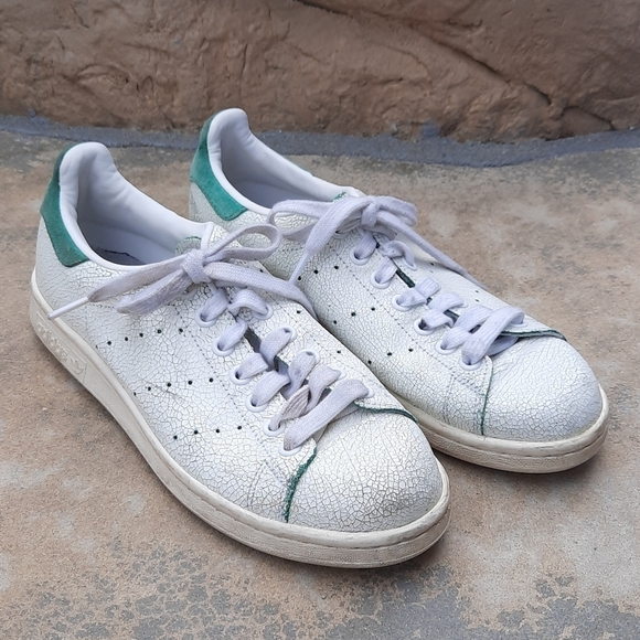 Adidas Stan Smith green white crackle LE sneakers - Picture 1 of 12